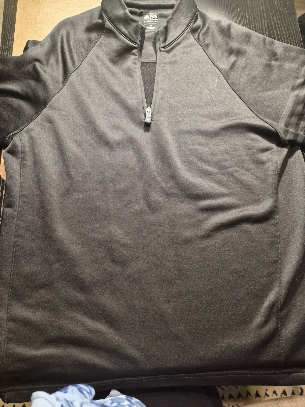adidas Black Climalite Half-Zip Athletic Top